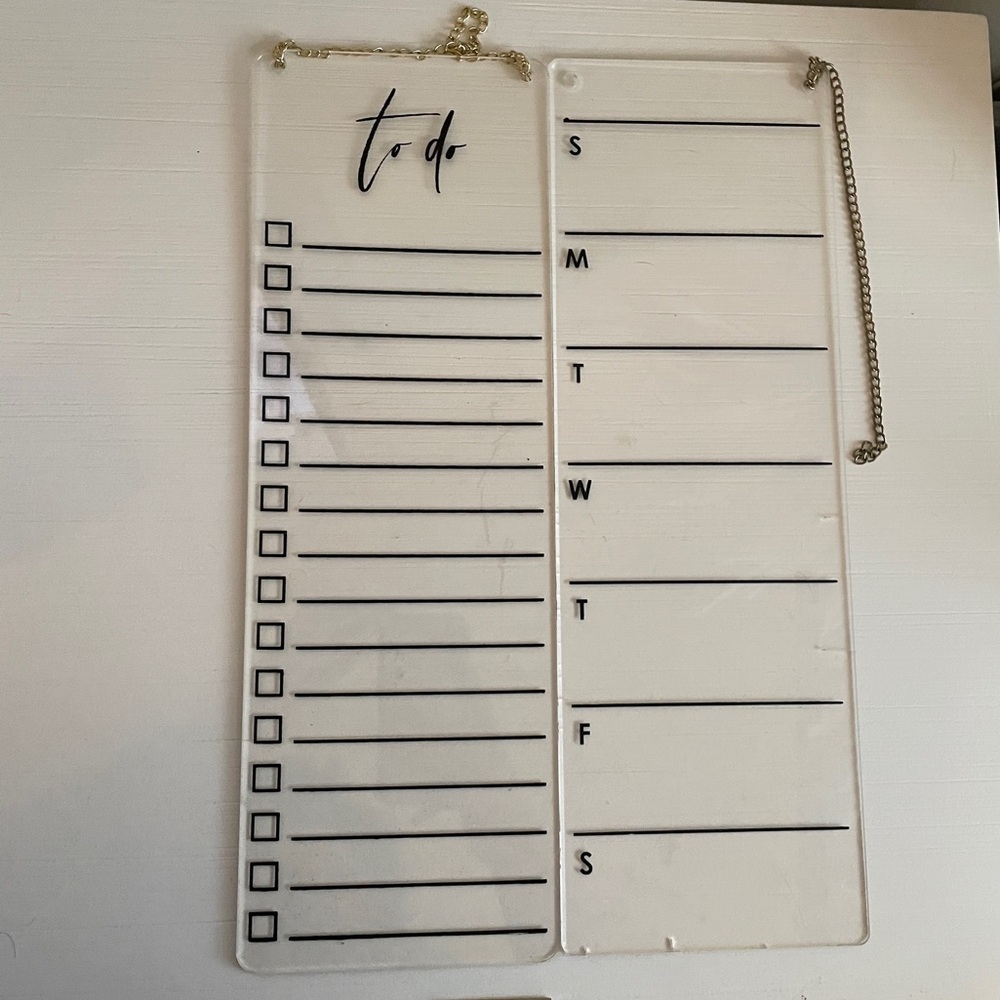 Target Bullseye Weekly + To-Do List Clear Acrylic Dry Erase Boards